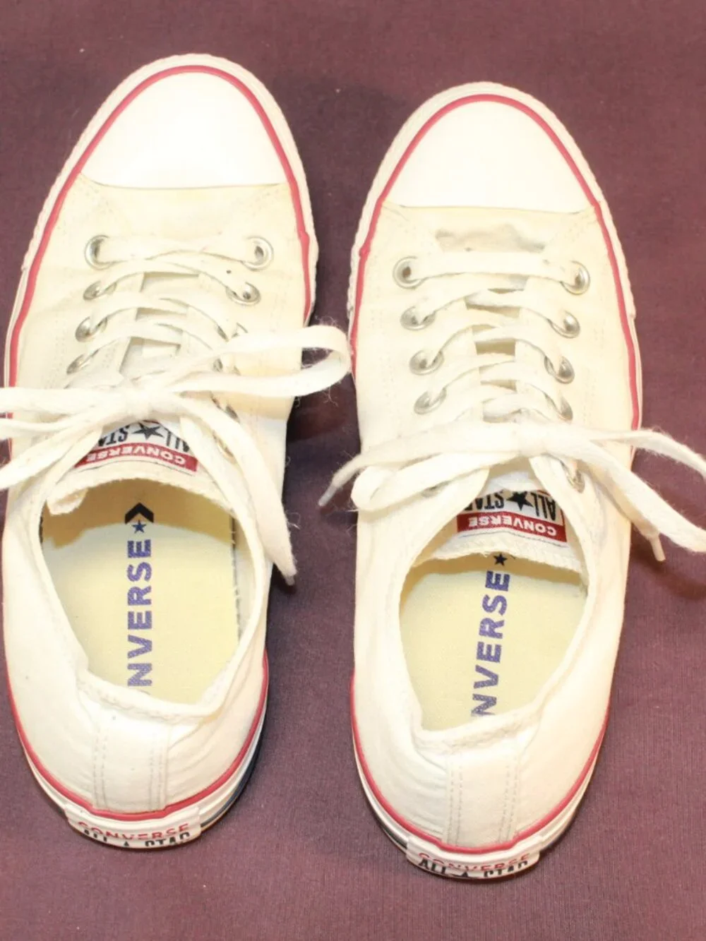 Converse Chuck Taylor All Star W8 White Low Top Sneakers - W7652 - Picture 11 of 12